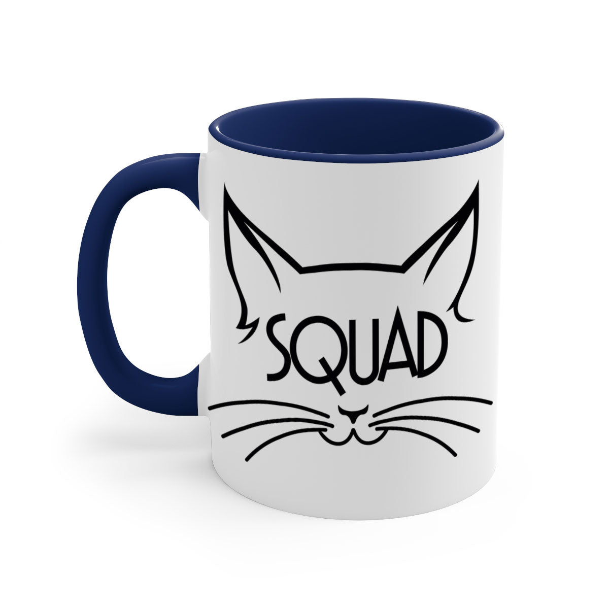 Bride Squad 17# Mug featuring a glossy finish, colored handle, and interior, available in multiple colors.