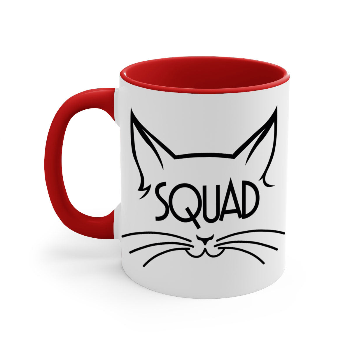 Bride Squad 17# Mug featuring a glossy finish, colored handle, and interior, available in multiple colors.