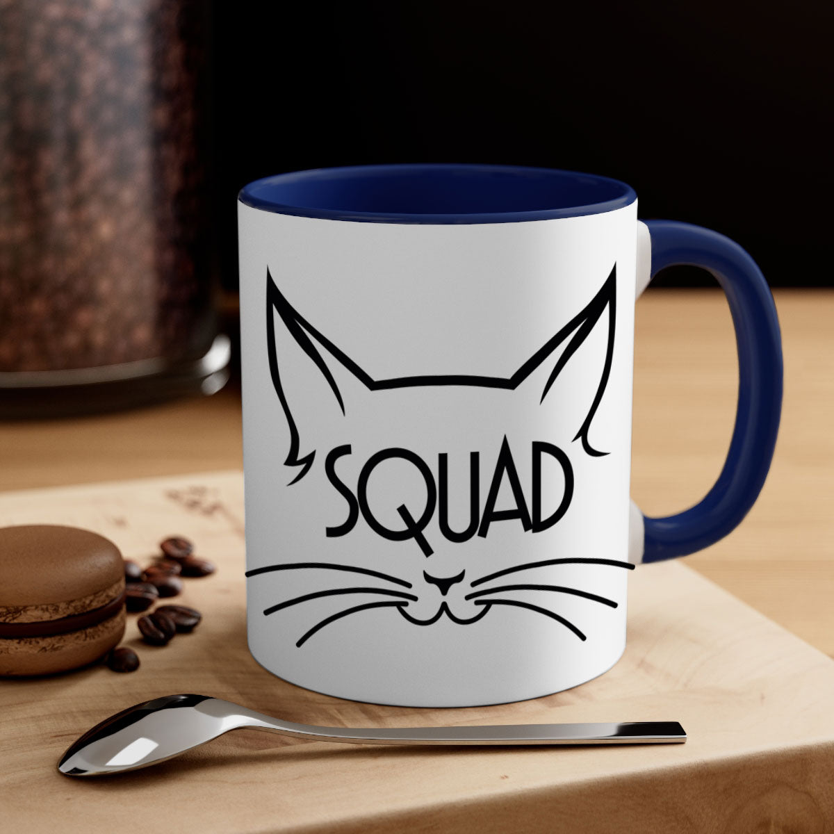 Bride Squad 17# Mug featuring a glossy finish, colored handle, and interior, available in multiple colors.