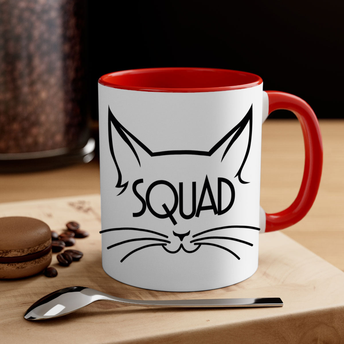 Bride Squad 17# Mug featuring a glossy finish, colored handle, and interior, available in multiple colors.