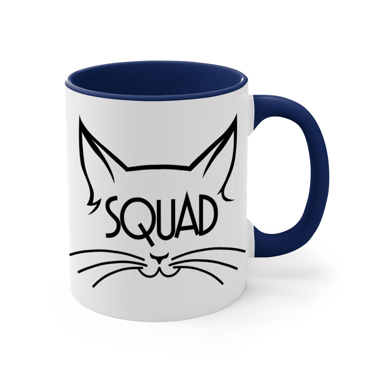 Bride Squad 17# Mug featuring a glossy finish, colored handle, and interior, available in multiple colors.