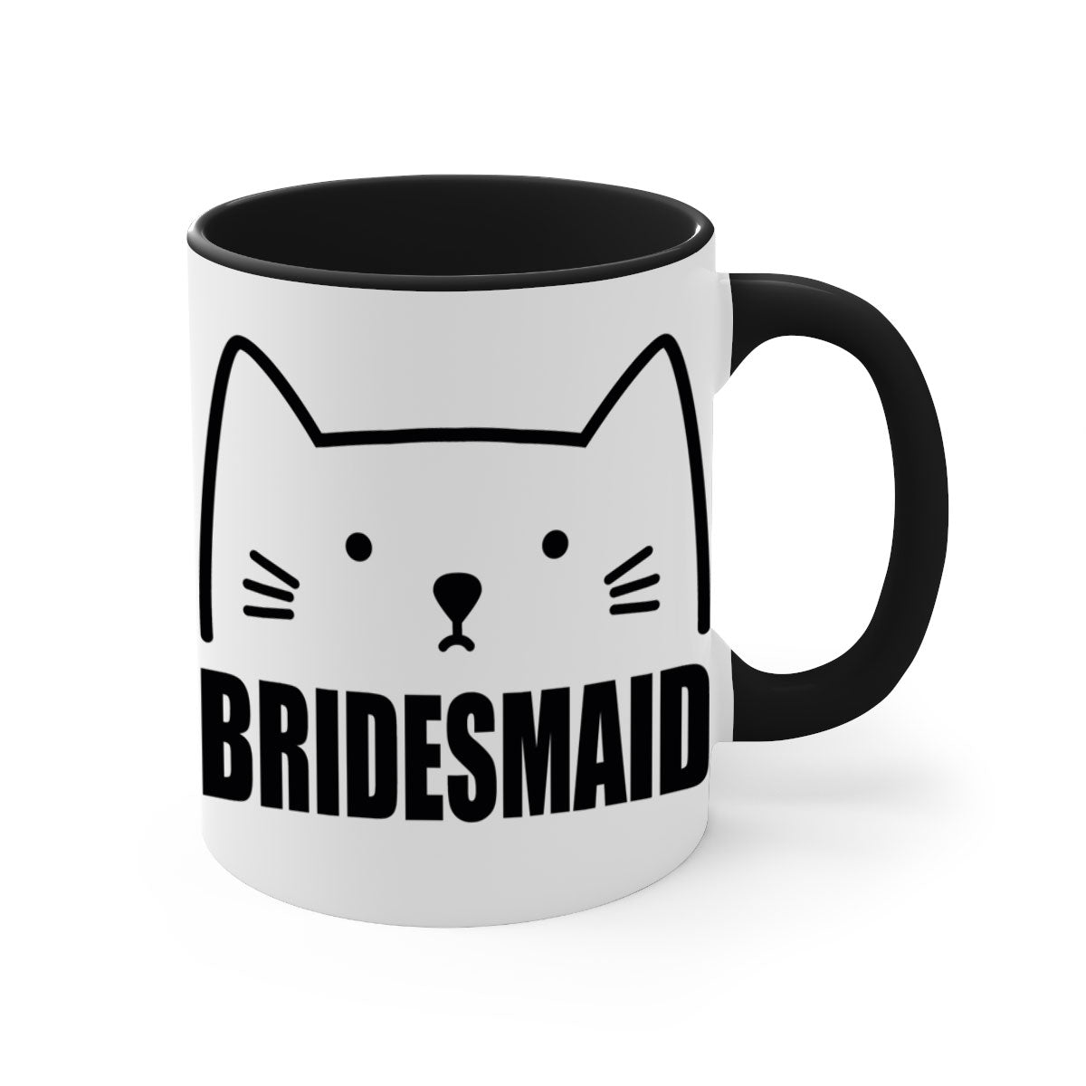 Bride Squad 19# Mug featuring a glossy finish with a colored handle and interior, available in multiple colors and sizes.