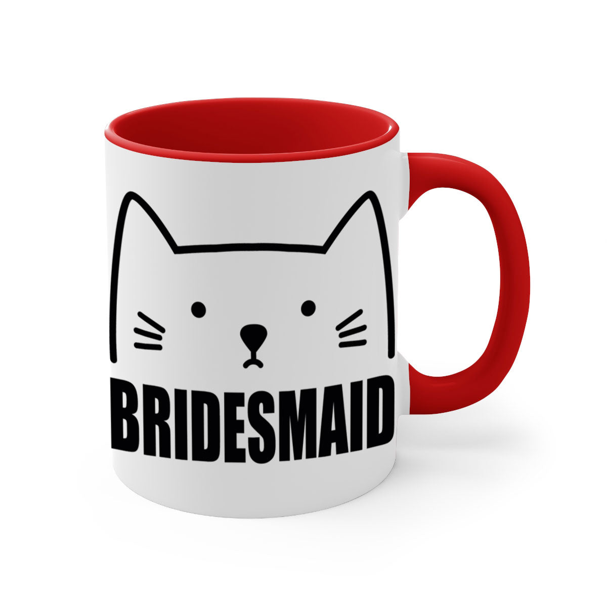 Bride Squad 19# Mug featuring a glossy finish with a colored handle and interior, available in multiple colors and sizes.