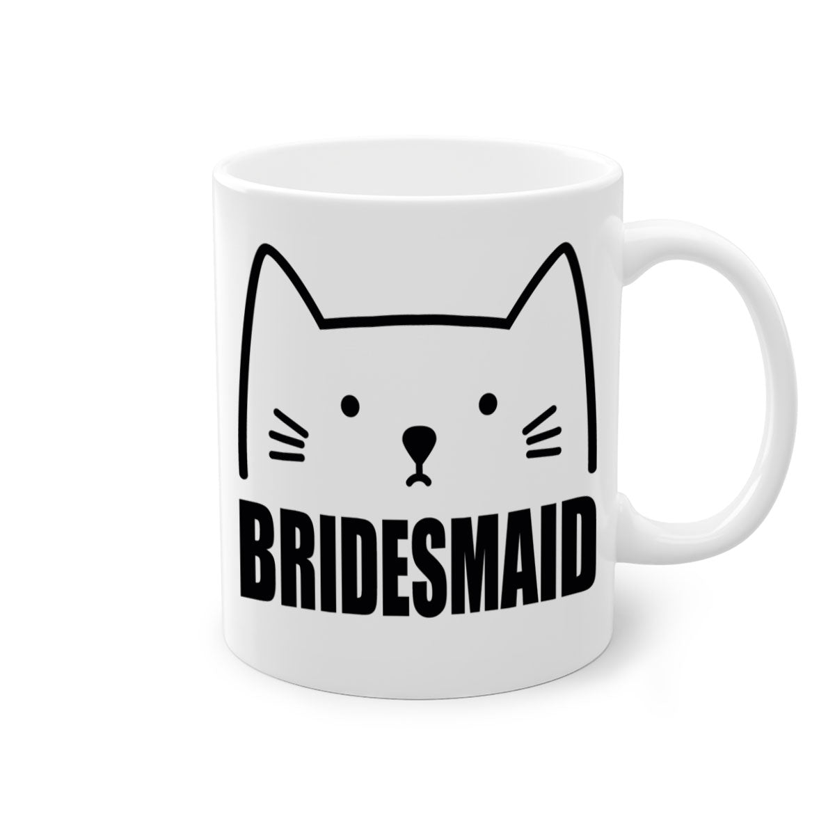 Bride Squad 19# Mug featuring a glossy finish with a colored handle and interior, available in multiple colors and sizes.