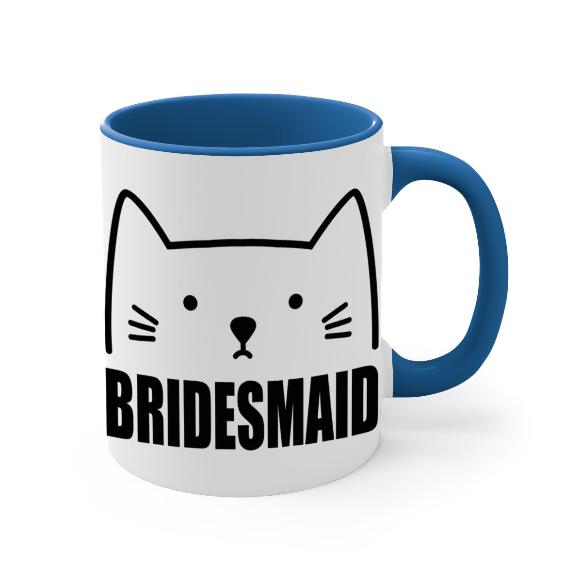 Bride Squad 19# Mug featuring a glossy finish with a colored handle and interior, available in multiple colors and sizes.