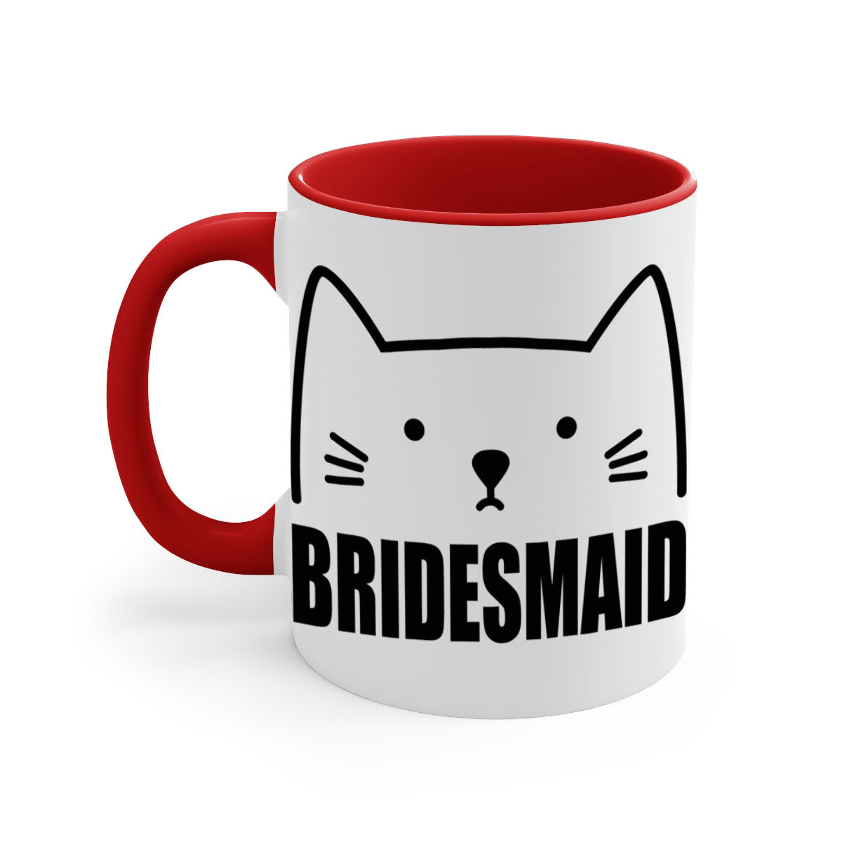 Bride Squad 19# Mug featuring a glossy finish with a colored handle and interior, available in multiple colors and sizes.