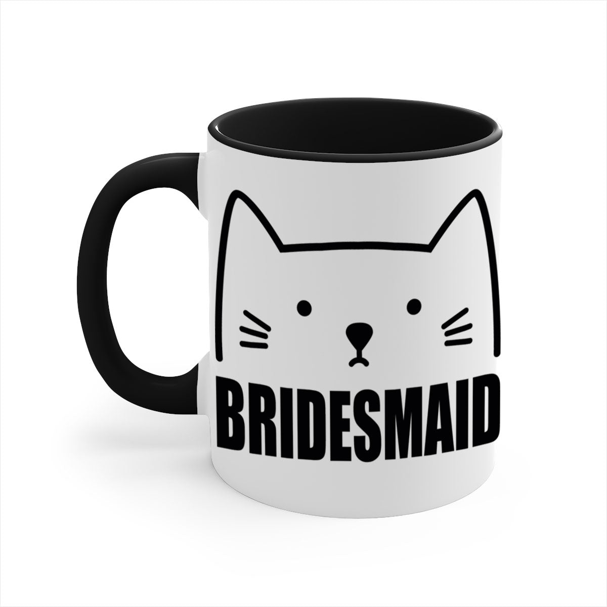 Bride Squad 19# Mug featuring a glossy finish with a colored handle and interior, available in multiple colors and sizes.