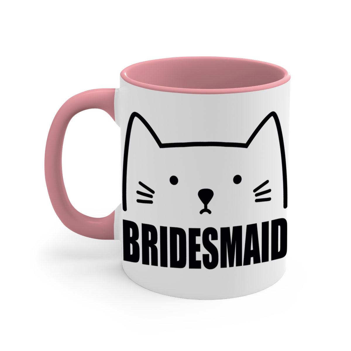 Bride Squad 19# Mug featuring a glossy finish with a colored handle and interior, available in multiple colors and sizes.