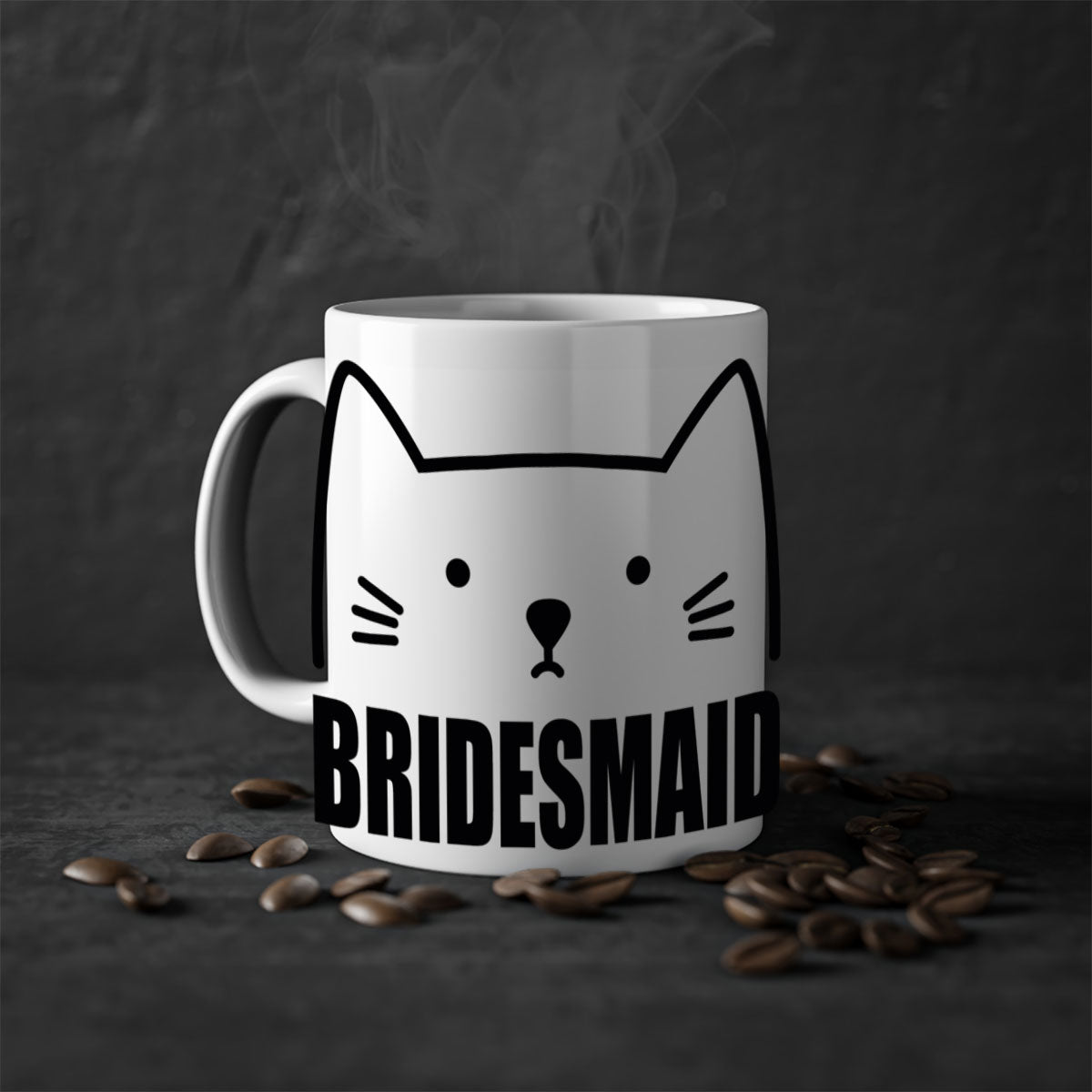 Bride Squad 19# Mug featuring a glossy finish with a colored handle and interior, available in multiple colors and sizes.