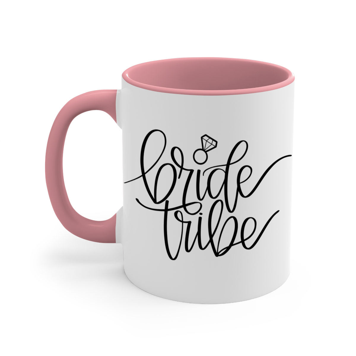 Bride Tribe 8# Mug featuring a glossy finish, colorful handle, and interior, available in multiple colors and sizes.