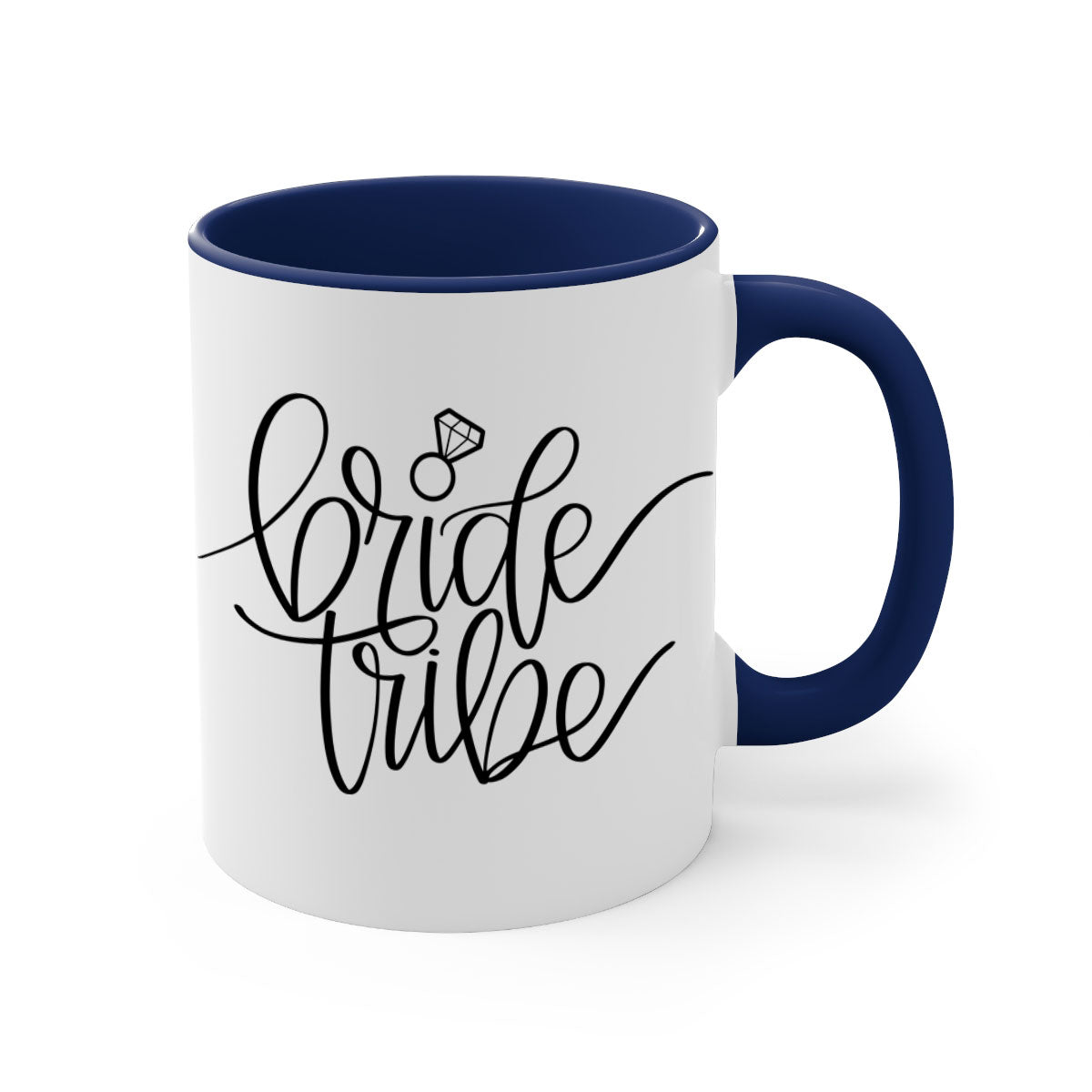 Bride Tribe 8# Mug featuring a glossy finish, colorful handle, and interior, available in multiple colors and sizes.