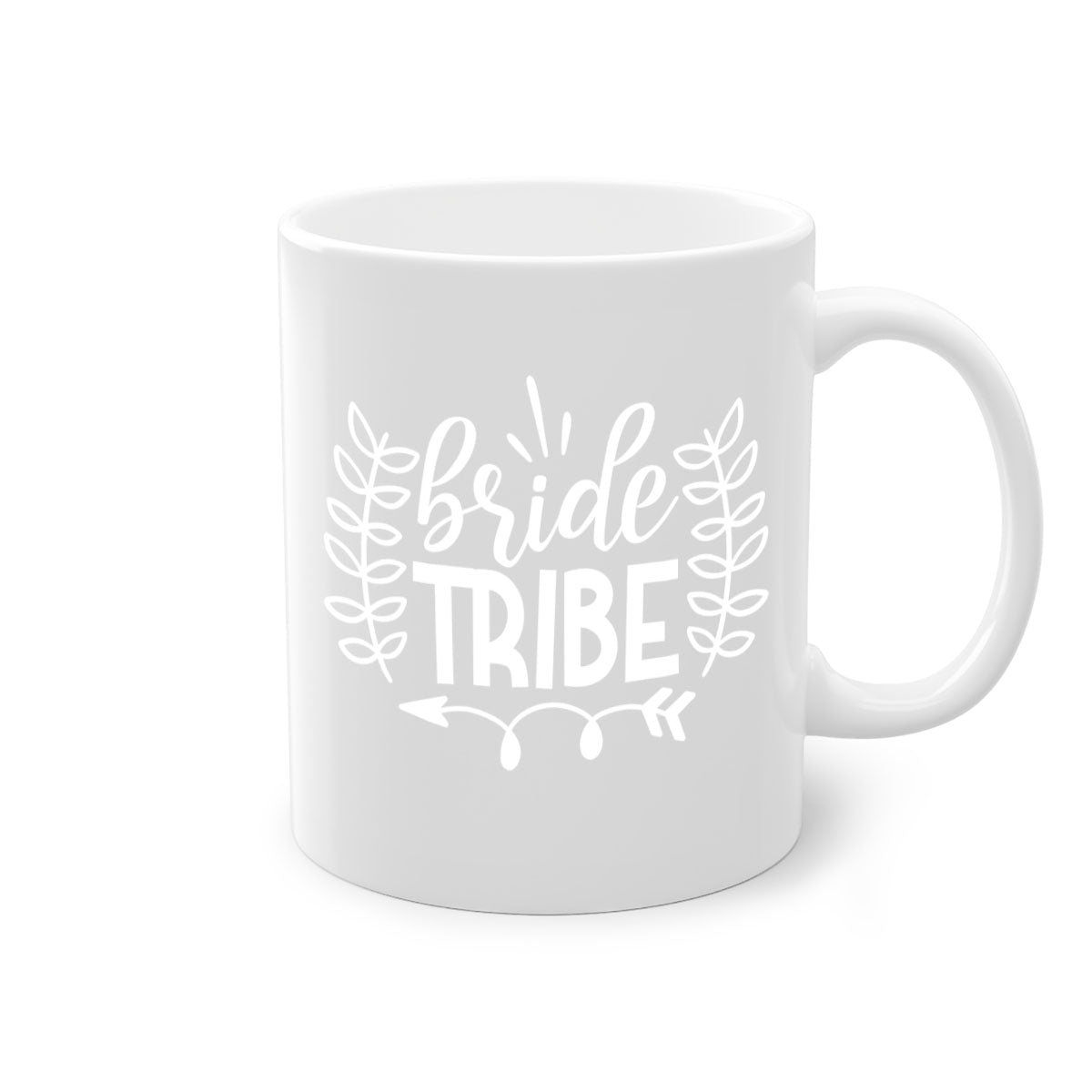 Bride Tribe 9# Mug featuring a glossy finish, colored handle, and interior, available in multiple colors and sizes.