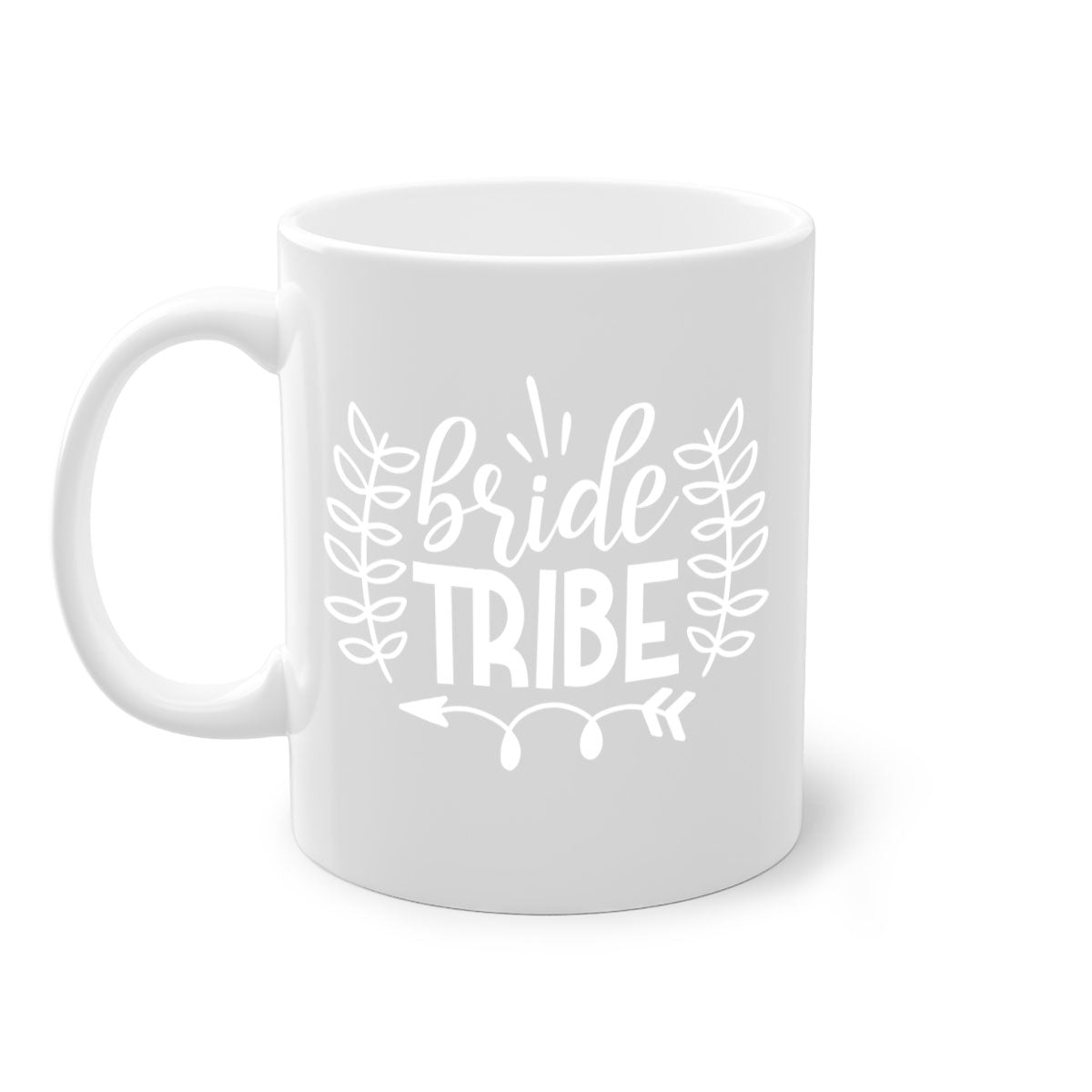 Bride Tribe 9# Mug featuring a glossy finish, colored handle, and interior, available in multiple colors and sizes.