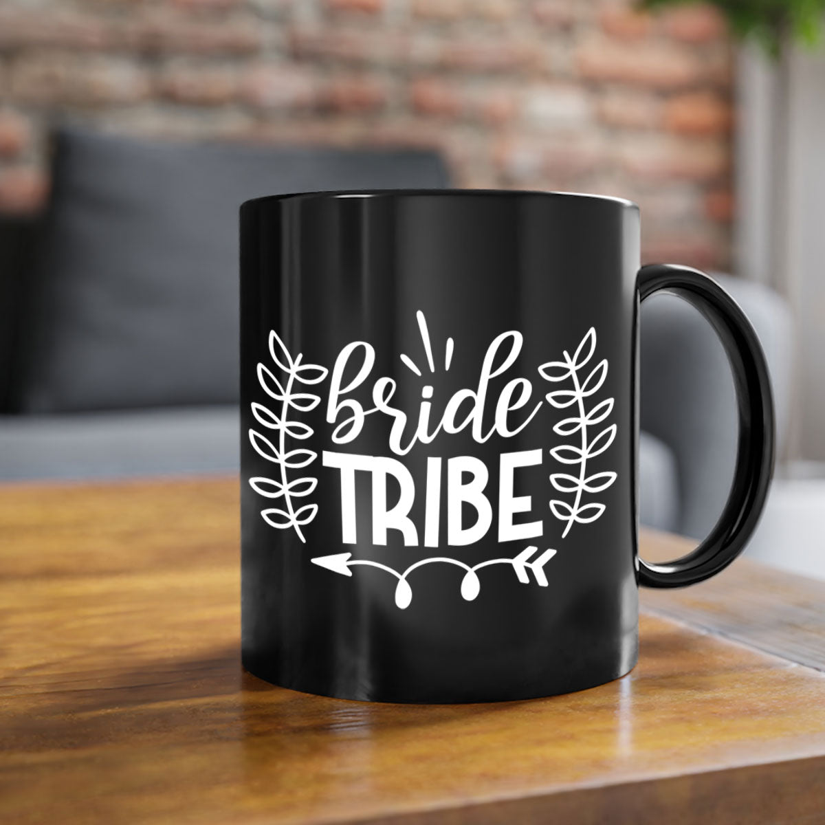 Bride Tribe 9# Mug featuring a glossy finish, colored handle, and interior, available in multiple colors and sizes.