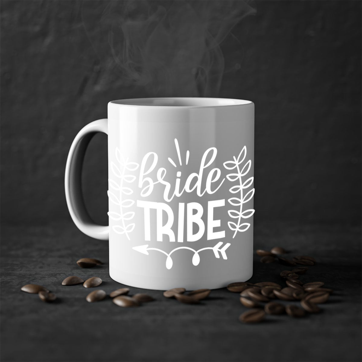 Bride Tribe 9# Mug featuring a glossy finish, colored handle, and interior, available in multiple colors and sizes.