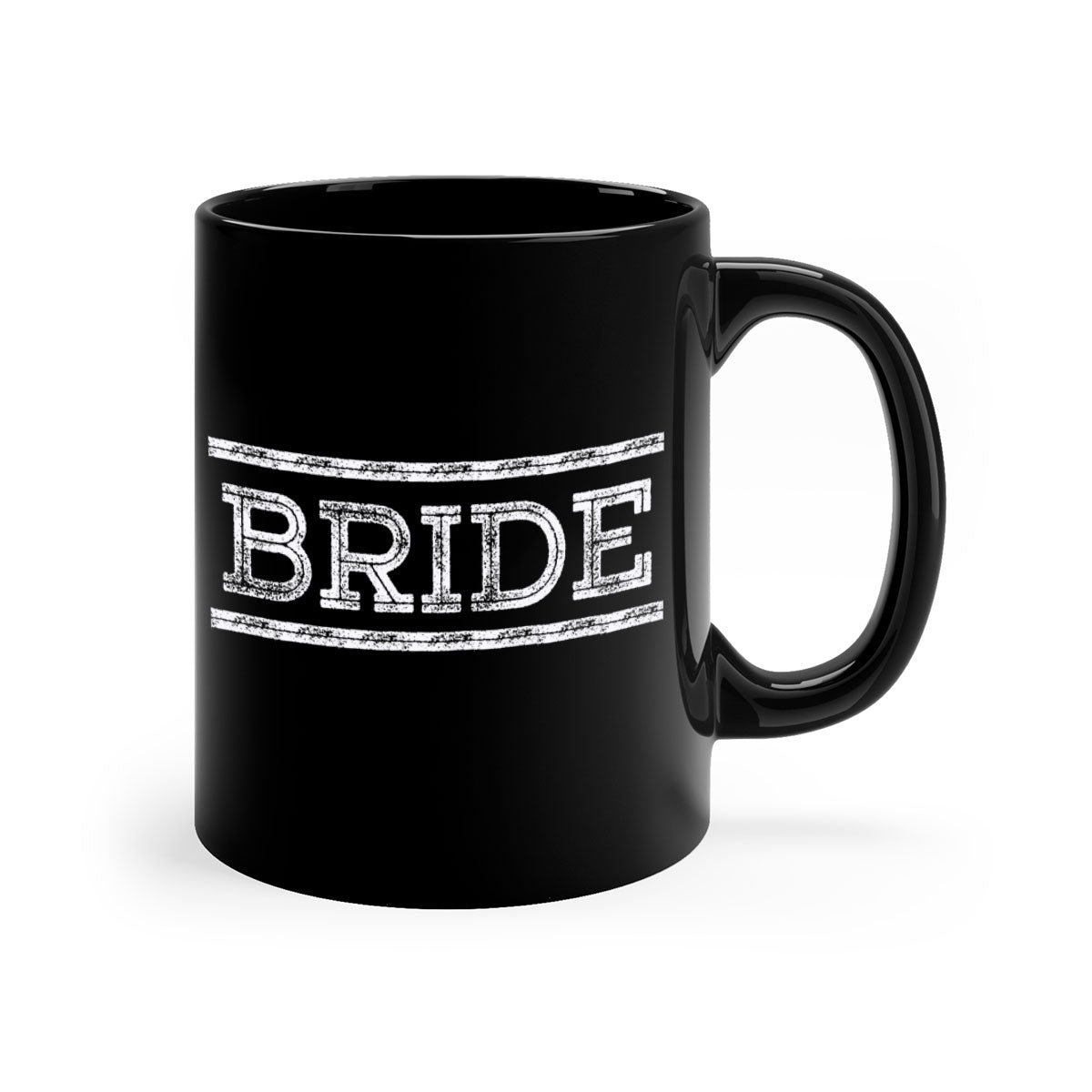 Bride White 133# Mug featuring a glossy finish with a colored handle and interior, available in multiple colors and sizes.