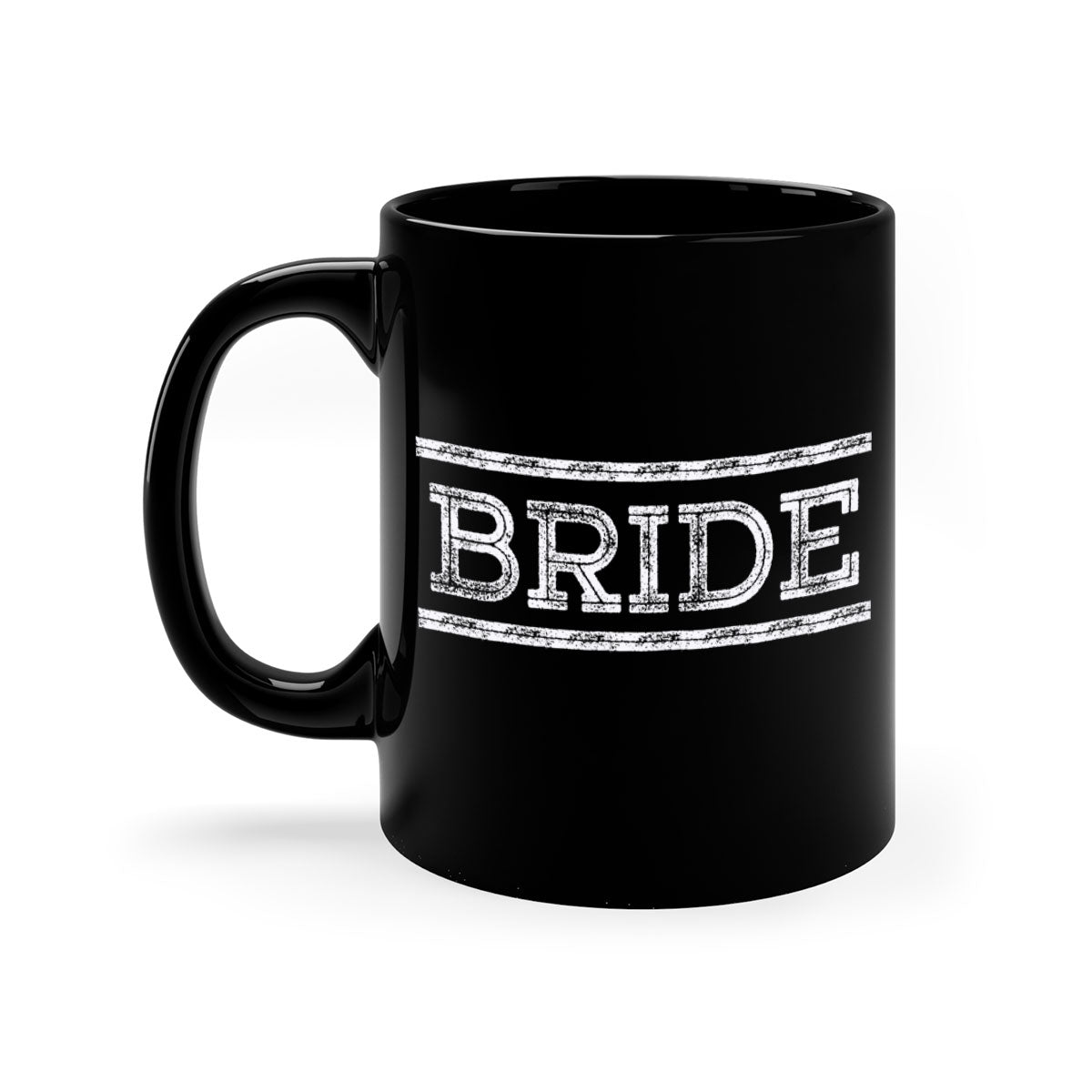 Bride White 133# Mug featuring a glossy finish with a colored handle and interior, available in multiple colors and sizes.