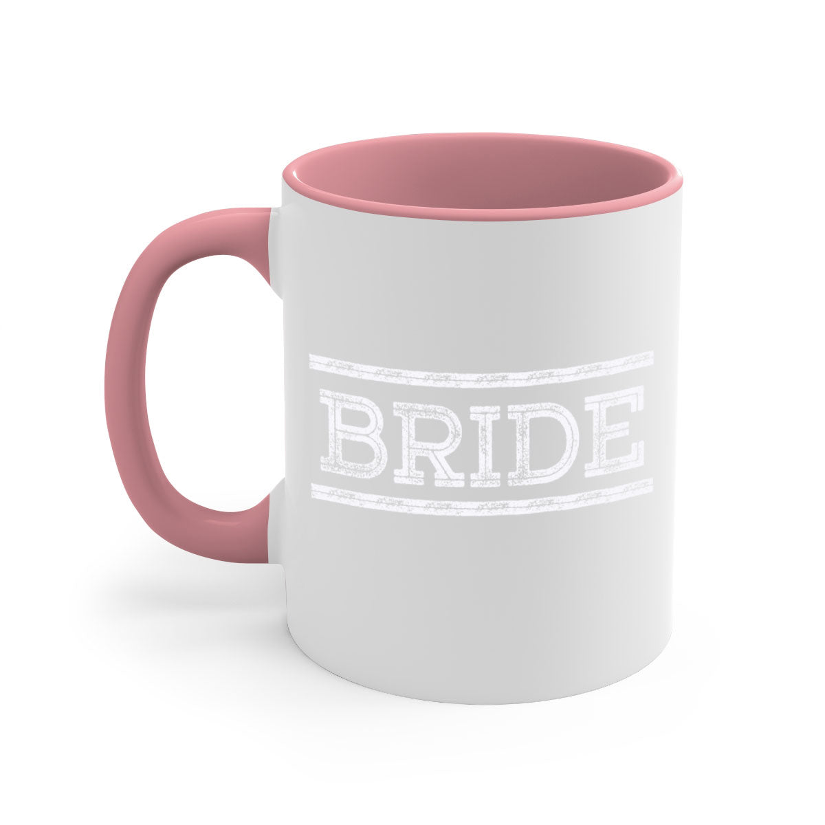 Bride White 133# Mug featuring a glossy finish with a colored handle and interior, available in multiple colors and sizes.