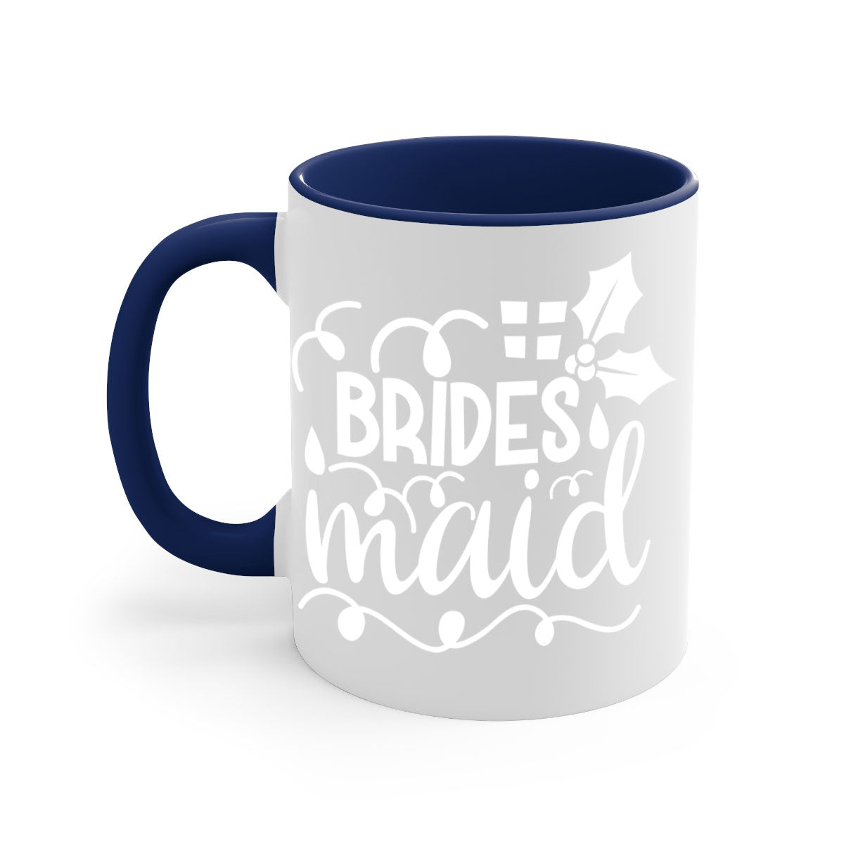 Brides maidddd 3# Mug featuring a two-tone design with a colored handle and glossy finish, available in multiple colors.