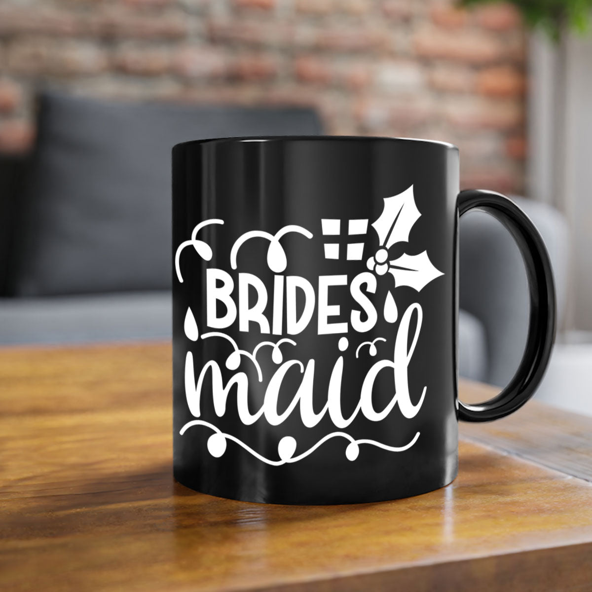 Brides maidddd 3# Mug featuring a two-tone design with a colored handle and glossy finish, available in multiple colors.