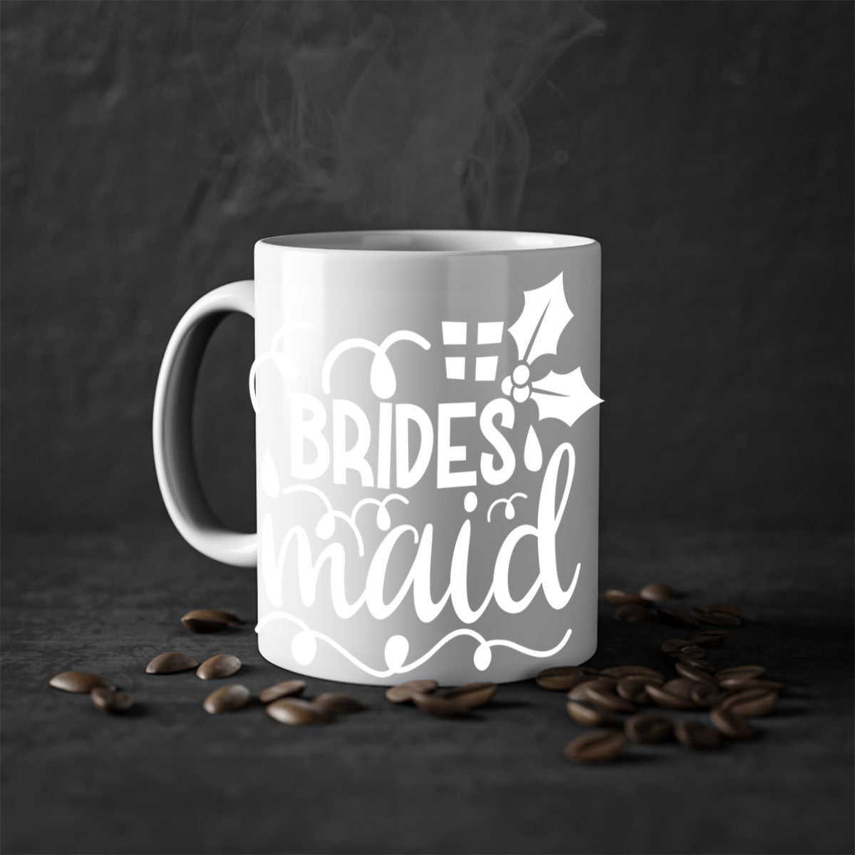 Brides maidddd 3# Mug featuring a two-tone design with a colored handle and glossy finish, available in multiple colors.