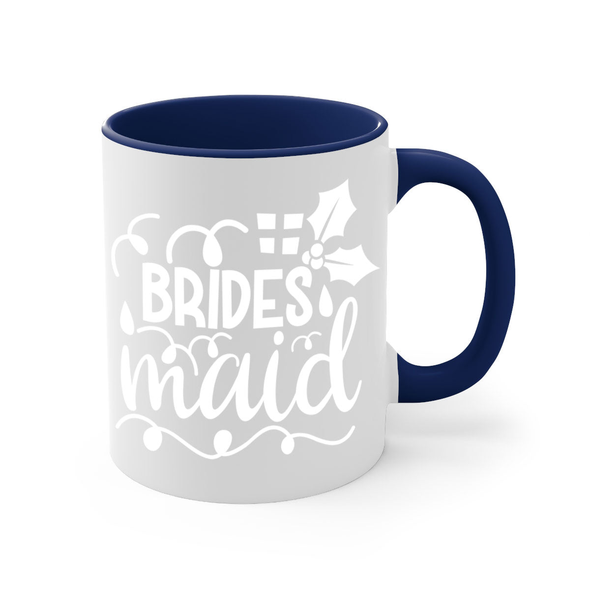 Brides maidddd 3# Mug featuring a two-tone design with a colored handle and glossy finish, available in multiple colors.