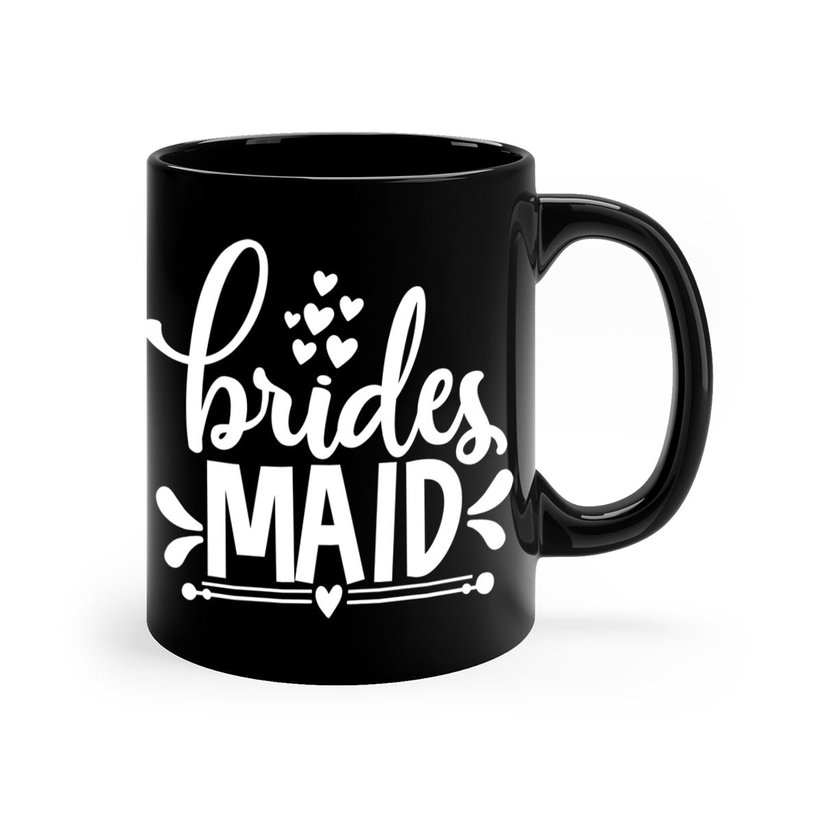 Bridesmaid 5# Mug featuring a two-tone design with a colored handle and glossy finish, available in multiple colors.