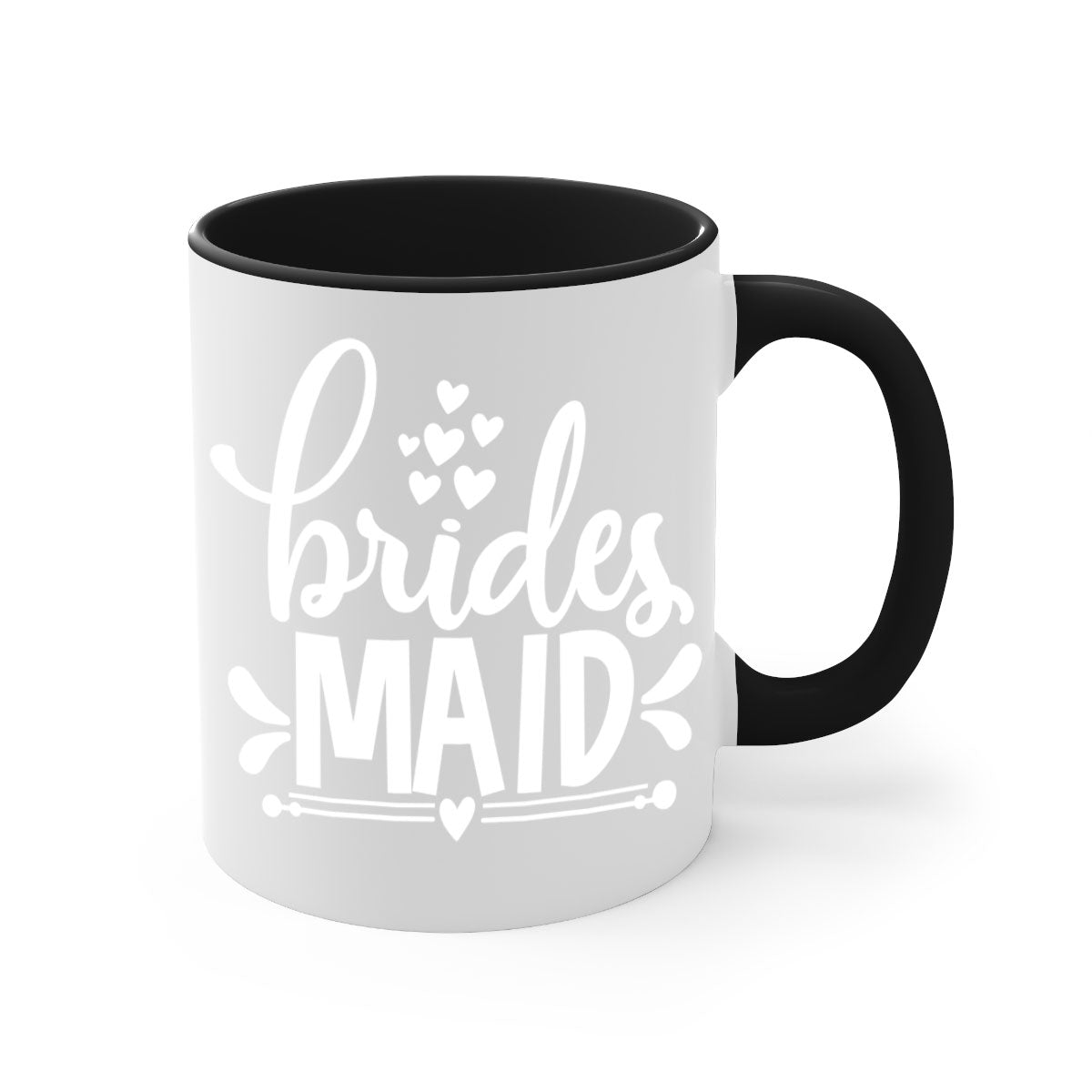 Bridesmaid 5# Mug featuring a two-tone design with a colored handle and glossy finish, available in multiple colors.