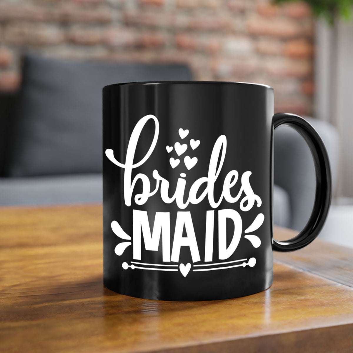 Bridesmaid 5# Mug featuring a two-tone design with a colored handle and glossy finish, available in multiple colors.