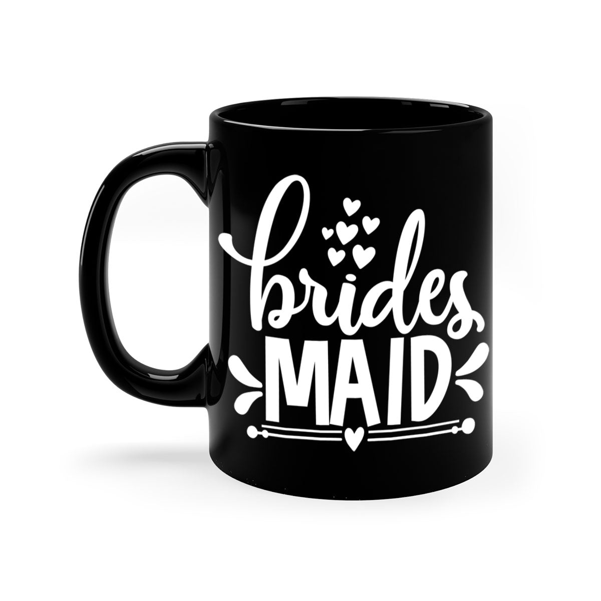 Bridesmaid 5# Mug featuring a two-tone design with a colored handle and glossy finish, available in multiple colors.