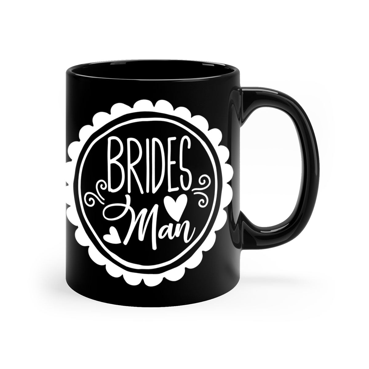 Brides Mom 1# Wedding Mug with colorful handle and glossy finish, perfect for coffee or tea.