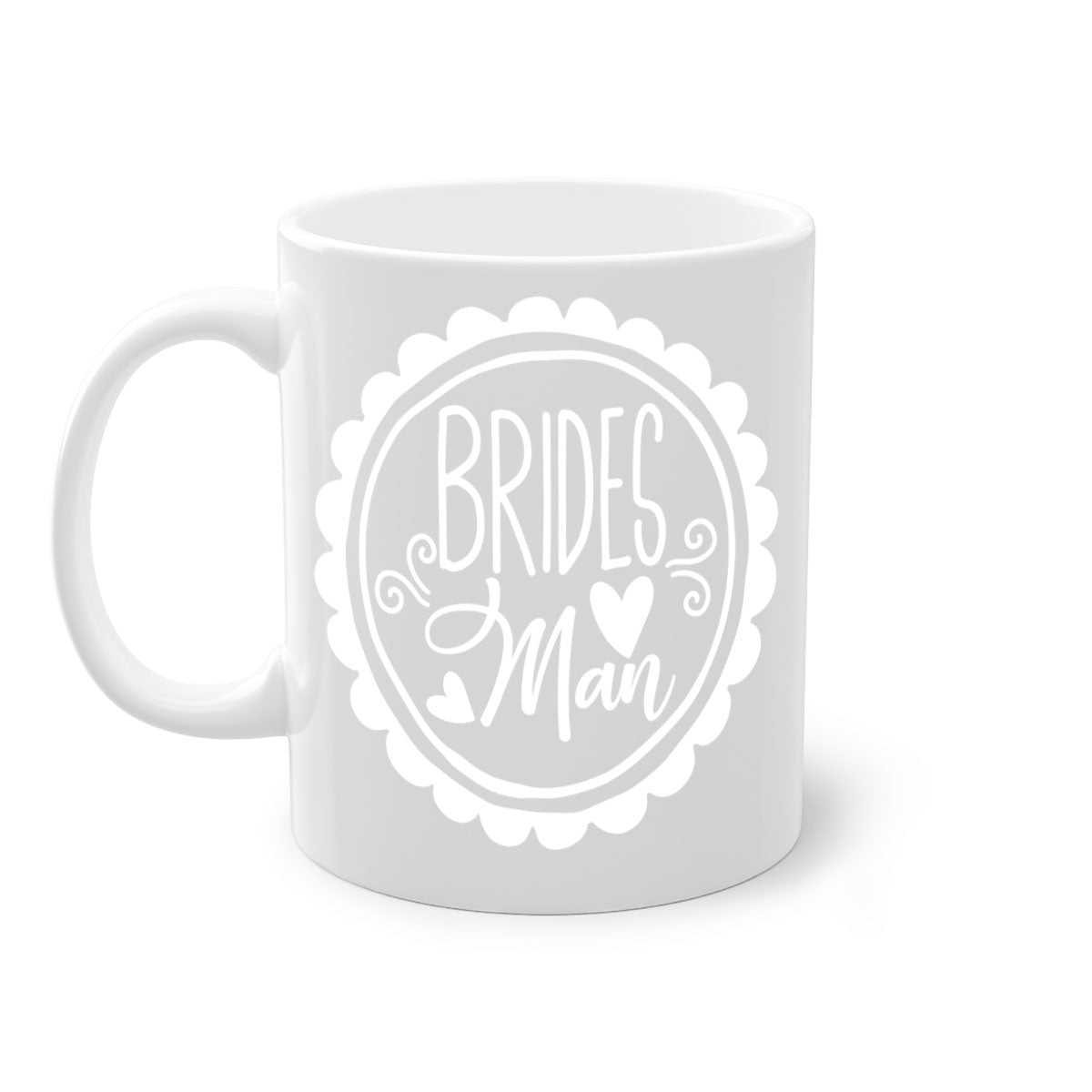 Brides Mom 1# Wedding Mug with colorful handle and glossy finish, perfect for coffee or tea.