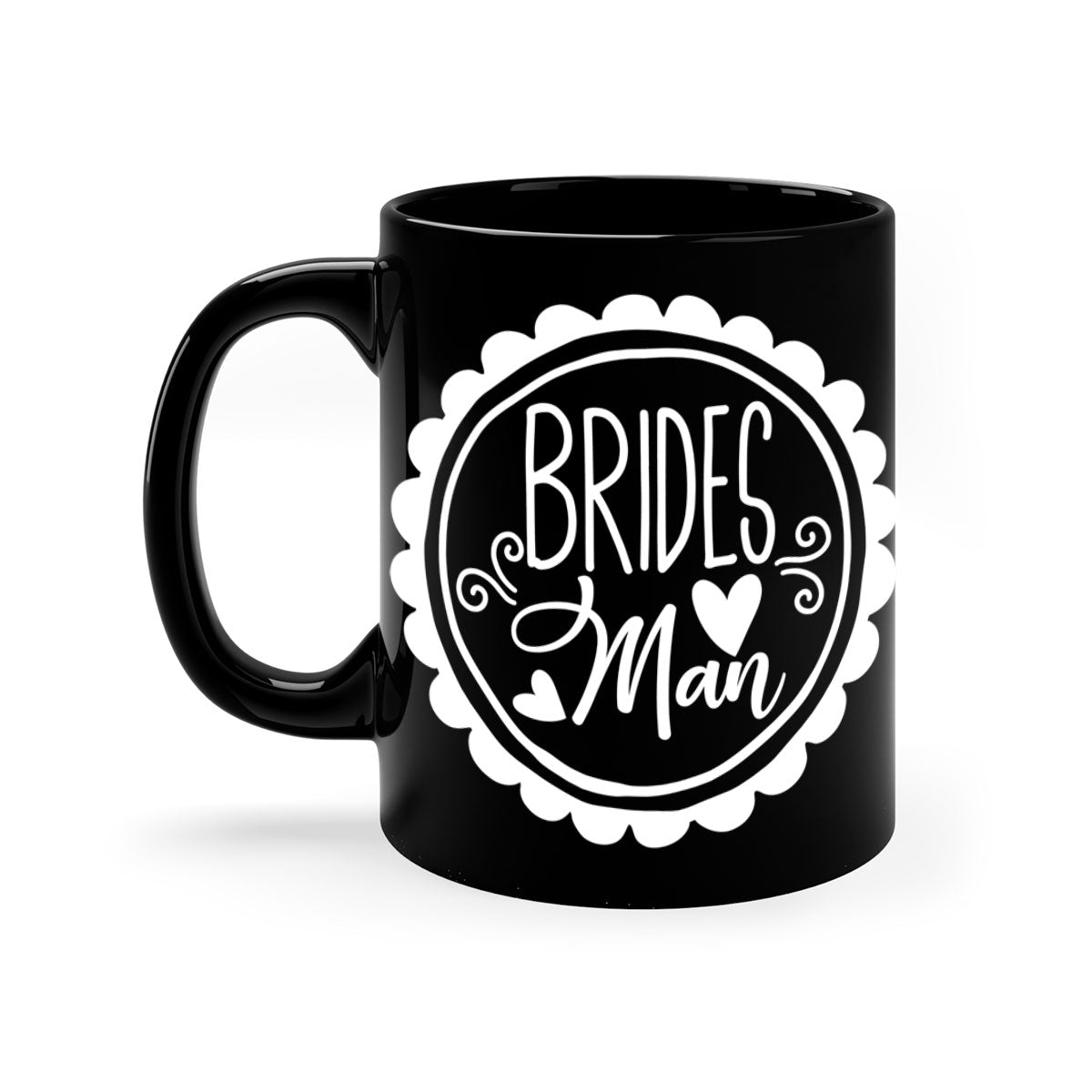 Brides Mom 1# Wedding Mug with colorful handle and glossy finish, perfect for coffee or tea.