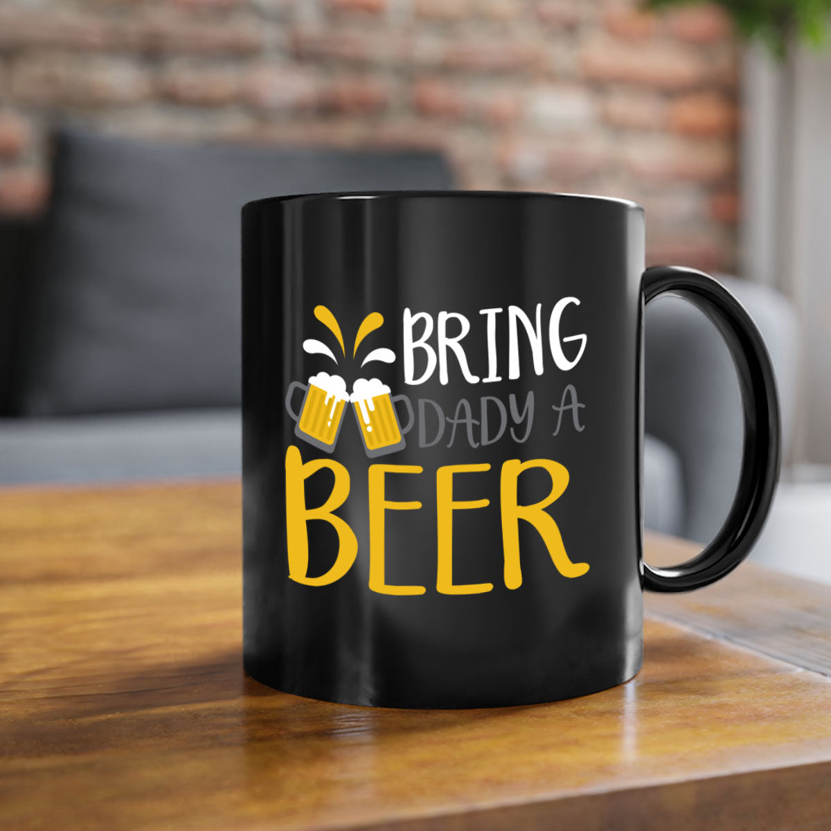 Bring a Dady Beer 118# Mug featuring a glossy finish, colored handle, and interior, available in multiple colors and sizes.