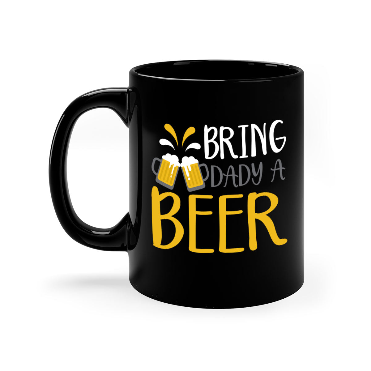 Bring a Dady Beer 118# Mug featuring a glossy finish, colored handle, and interior, available in multiple colors and sizes.