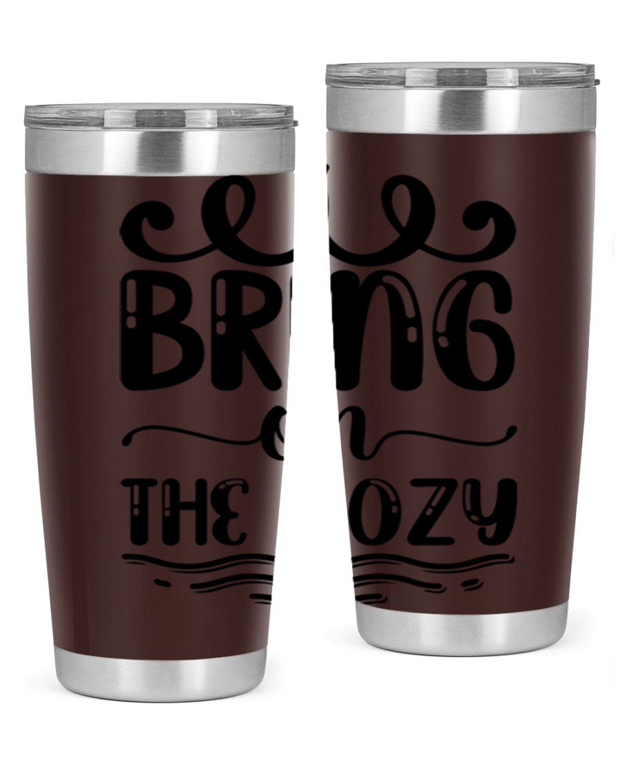 Bring on the Cozy 26# Tumbler, a stylish 20oz double wall vacuum insulated tumbler with copper lining, perfect for hot and cold beverages.