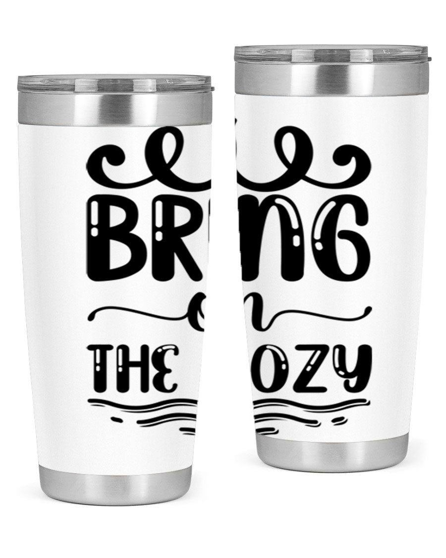 Bring on the Cozy 26# Tumbler, a stylish 20oz double wall vacuum insulated tumbler with copper lining, perfect for hot and cold beverages.