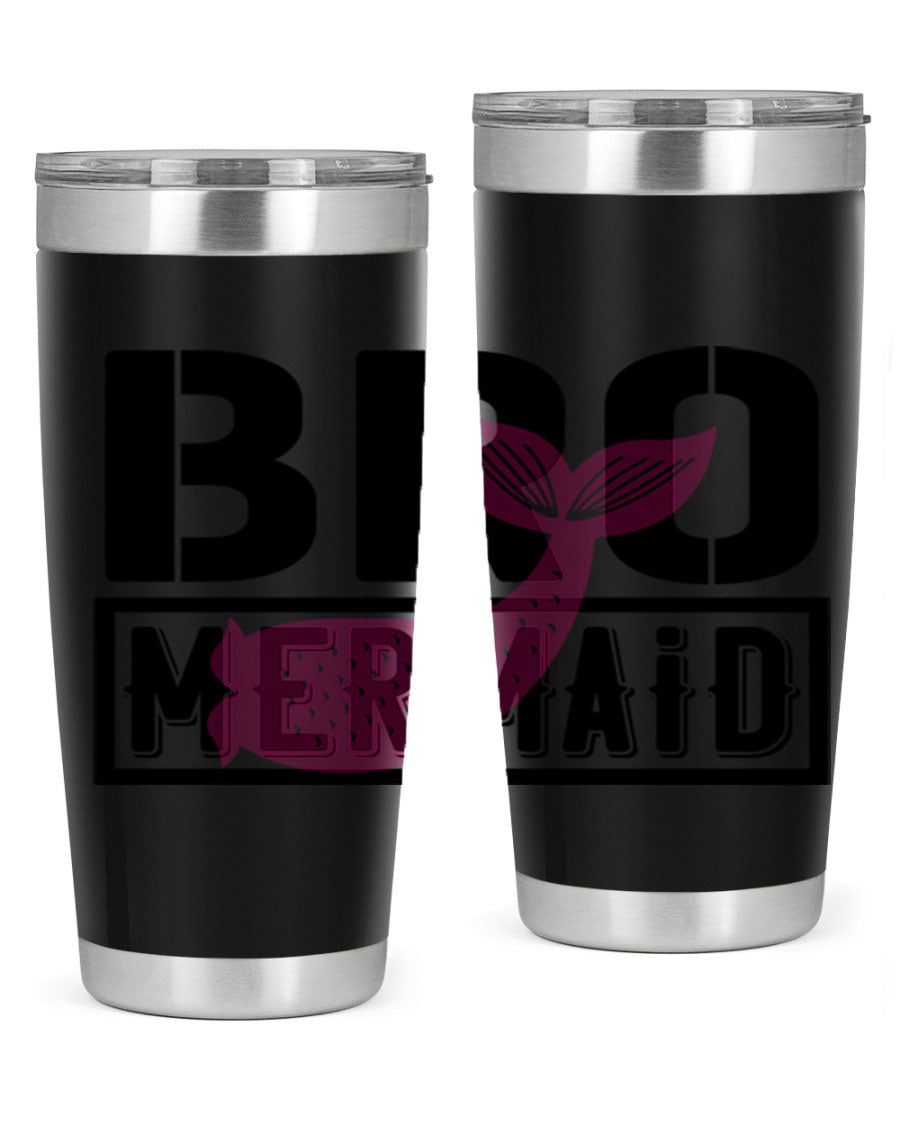 Bro Mermaid 85# Tumbler, a stylish 20oz stainless steel tumbler with a vibrant design, perfect for hot and cold beverages.