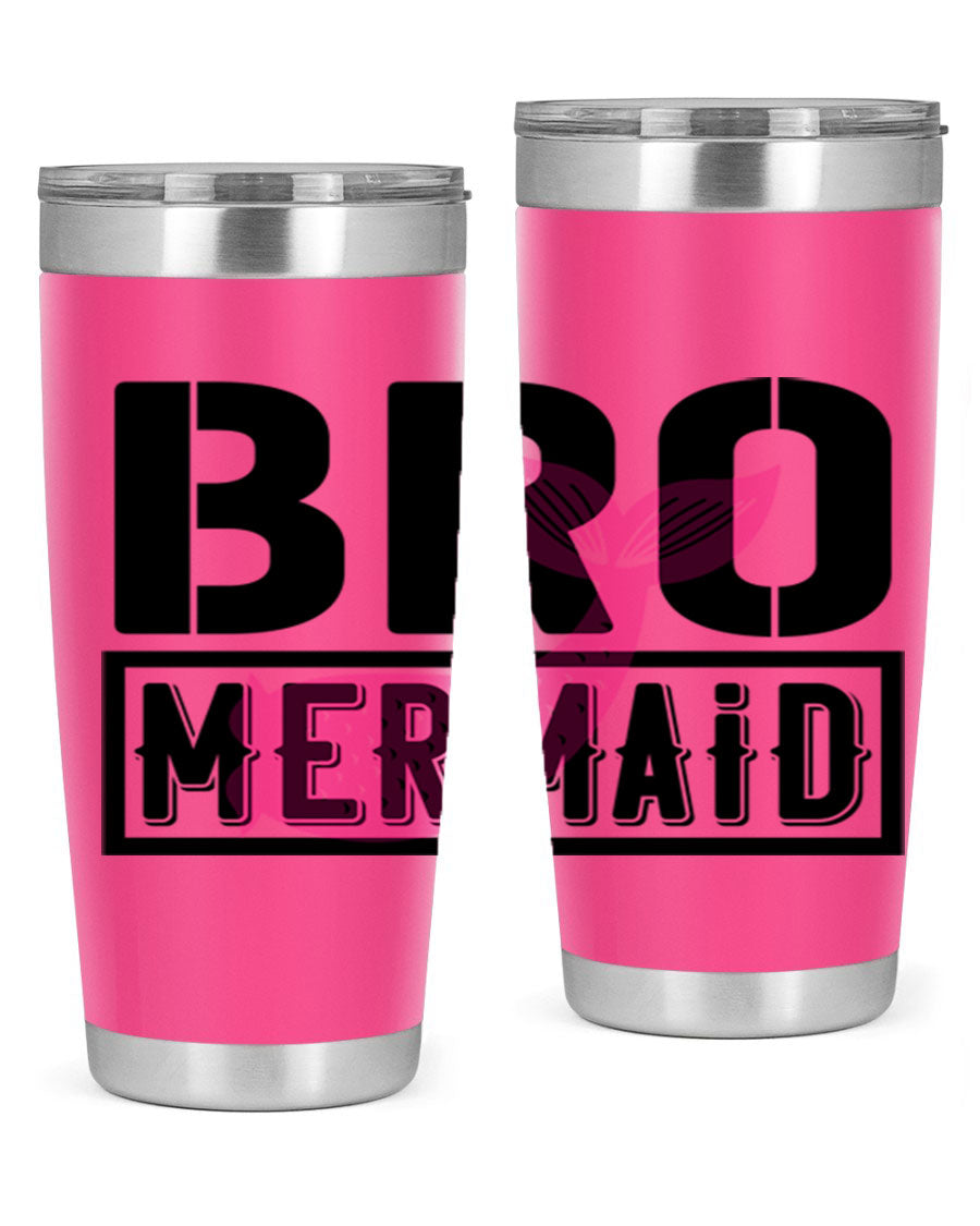 Bro Mermaid 85# Tumbler, a stylish 20oz stainless steel tumbler with a vibrant design, perfect for hot and cold beverages.