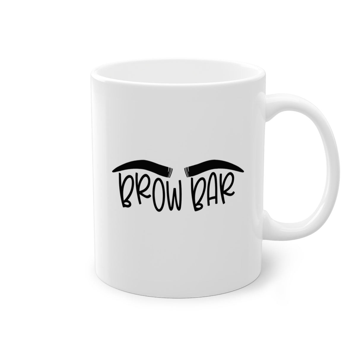 Brown Bar Style 124# Mug featuring a two-tone design with a colored handle and glossy finish, available in multiple colors.