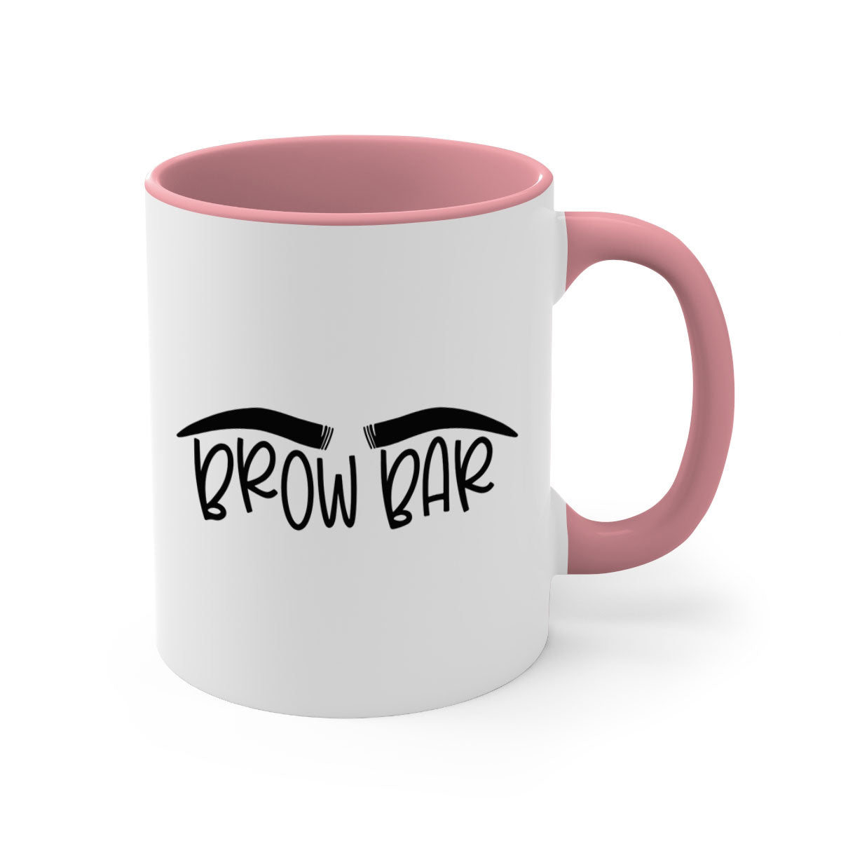 Brown Bar Style 124# Mug featuring a two-tone design with a colored handle and glossy finish, available in multiple colors.