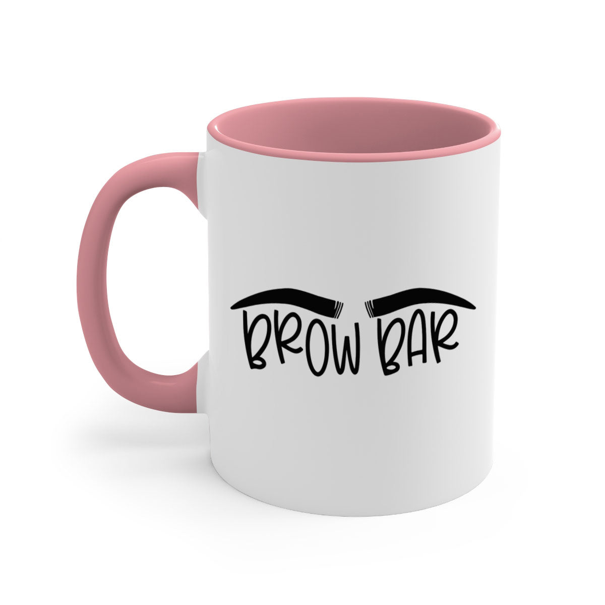 Brown Bar Style 124# Mug featuring a two-tone design with a colored handle and glossy finish, available in multiple colors.