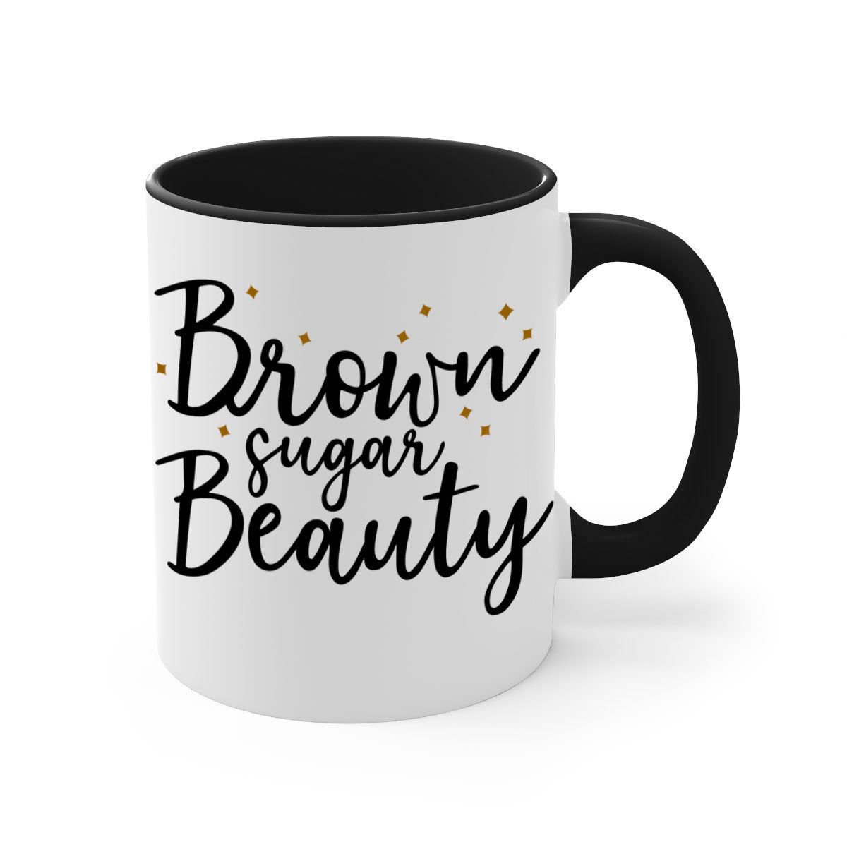 Brown Sugar Beauty Style 47# Mug featuring a glossy finish, colored handle, and interior, available in multiple colors and sizes.