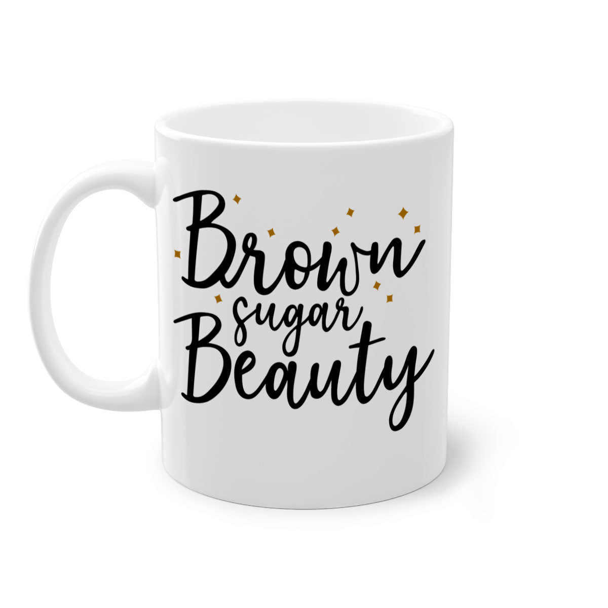 Brown Sugar Beauty Style 47# Mug featuring a glossy finish, colored handle, and interior, available in multiple colors and sizes.