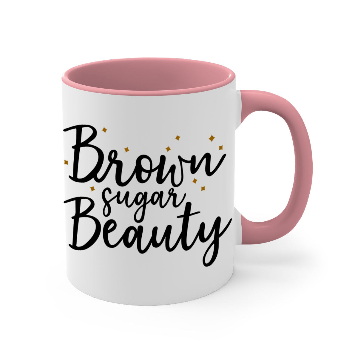 Brown Sugar Beauty Style 47# Mug featuring a glossy finish, colored handle, and interior, available in multiple colors and sizes.