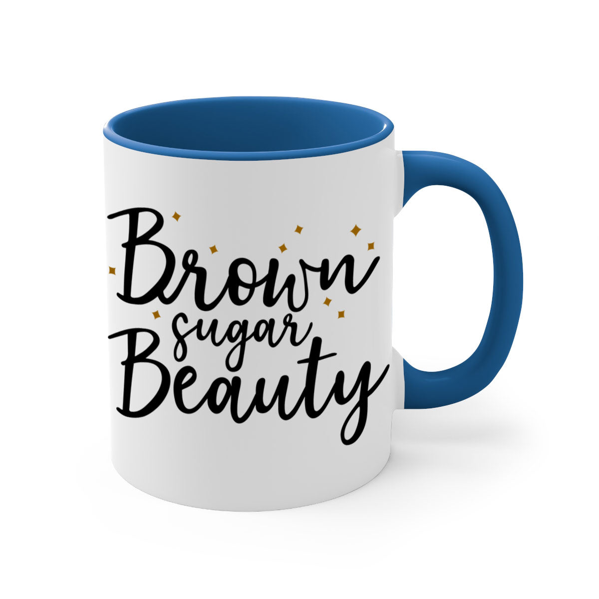 Brown Sugar Beauty Style 47# Mug featuring a glossy finish, colored handle, and interior, available in multiple colors and sizes.