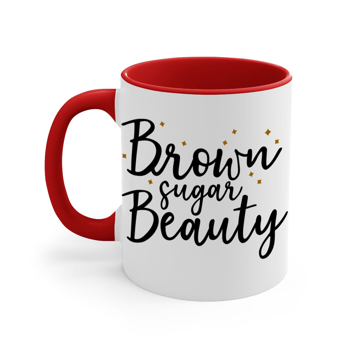 Brown Sugar Beauty Style 47# Mug featuring a glossy finish, colored handle, and interior, available in multiple colors and sizes.