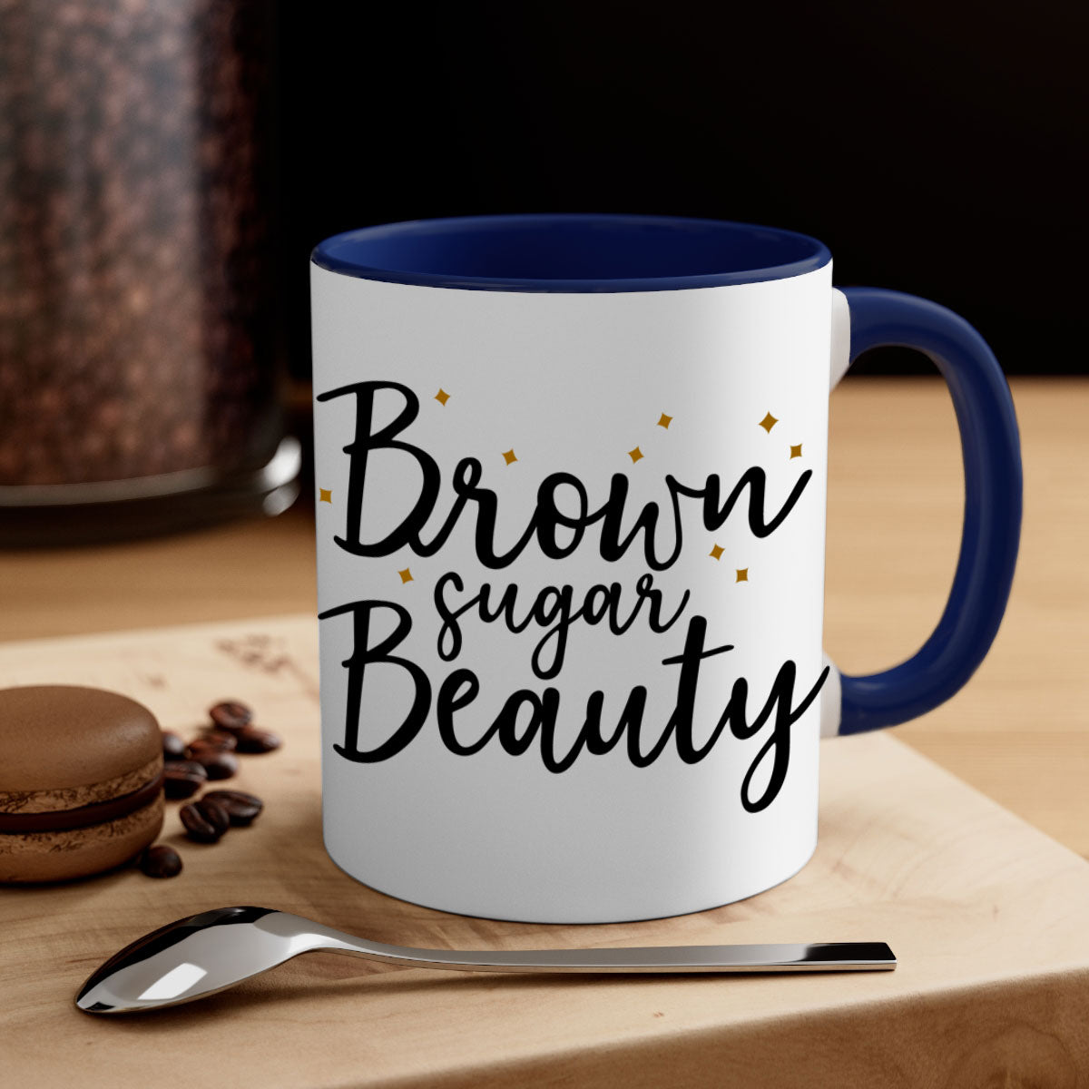 Brown Sugar Beauty Style 47# Mug featuring a glossy finish, colored handle, and interior, available in multiple colors and sizes.