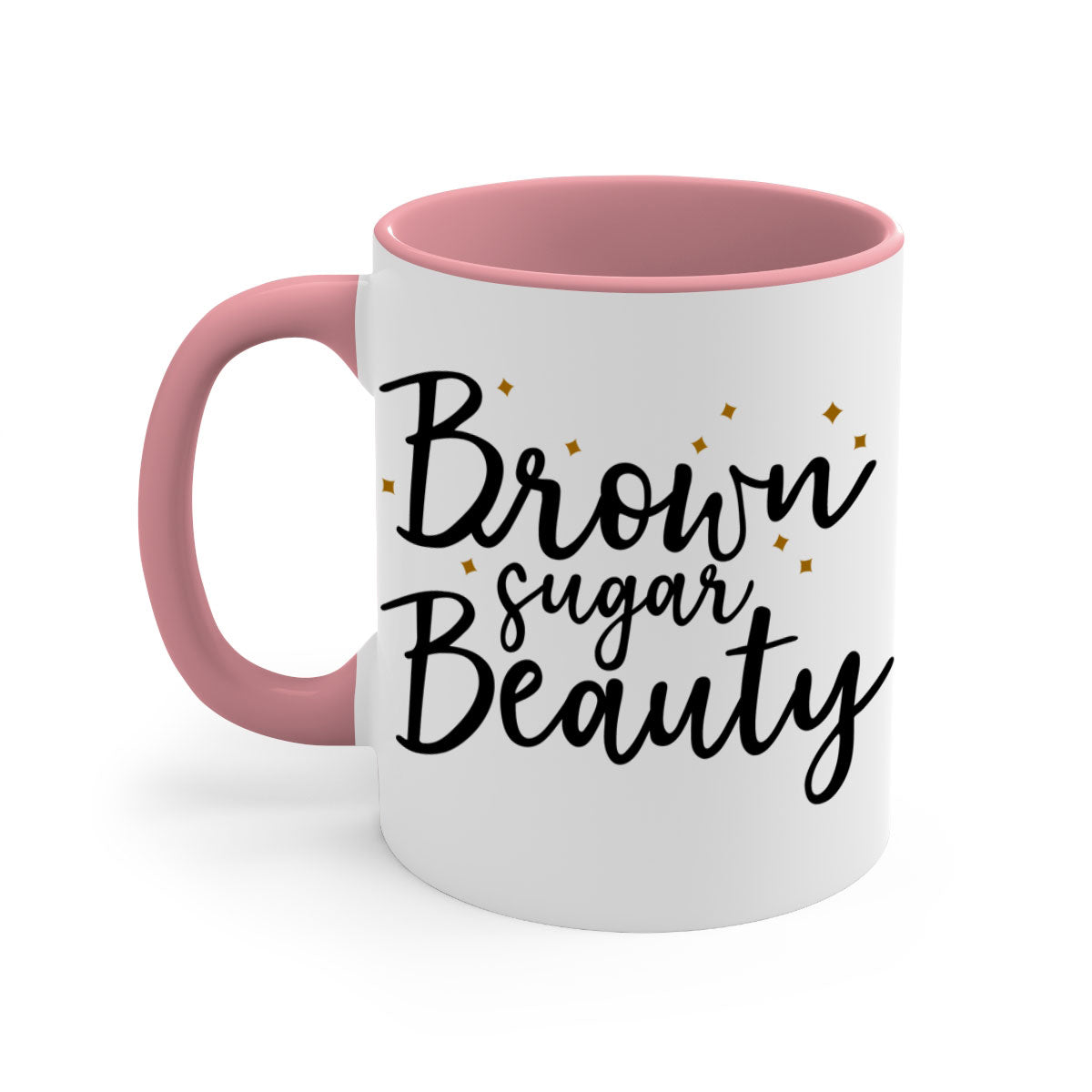 Brown Sugar Beauty Style 47# Mug featuring a glossy finish, colored handle, and interior, available in multiple colors and sizes.