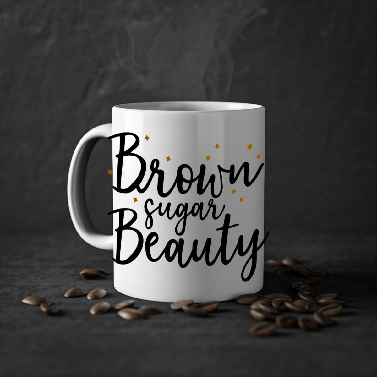 Brown Sugar Beauty Style 47# Mug featuring a glossy finish, colored handle, and interior, available in multiple colors and sizes.